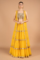 Yellow Lehenga With Kundan Blouse356 video